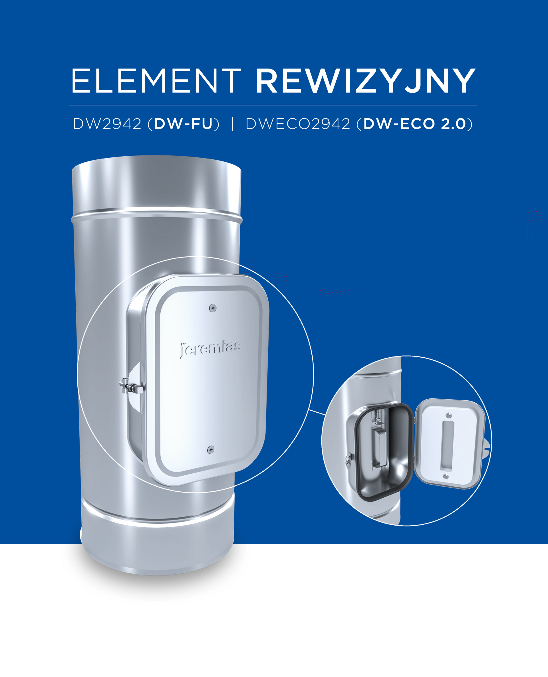 Element rewizyjny DW2942 do systemu DW-FU i DWECO2942 do DW-ECO 2.0 – drzwi rewizyjne Jeremias